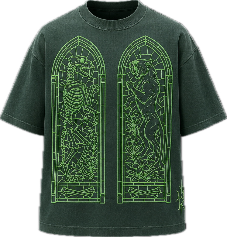 EARTH-TONED STAIN GLASS DNGR TEE