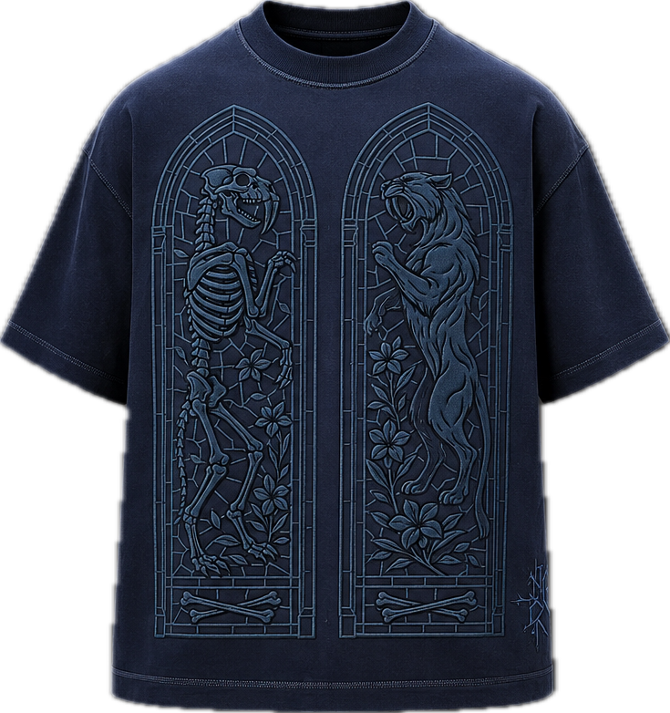 STAINED DNGR TEE — MIDNIGHT MONOCHROME