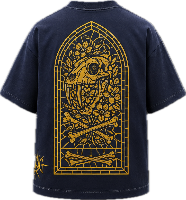 STAINED GLASS DNGR TEE MIDNIGHT / GOLD